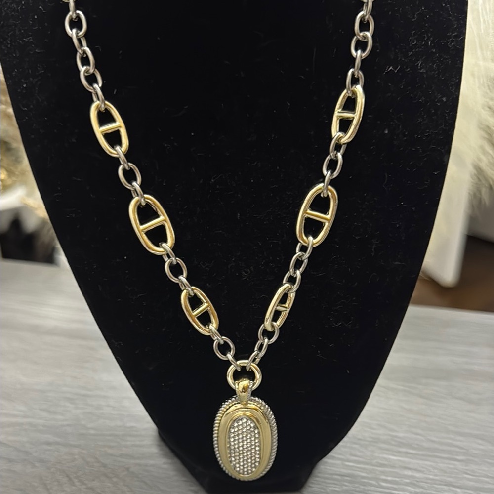 Elegant Gold and Silver Necklace